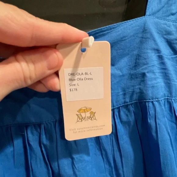 Sunshine Tienda NWT Blue Olla Dress - Picture 4 of 5